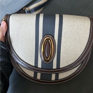 Zara Elegant Brown and Cream Handbag